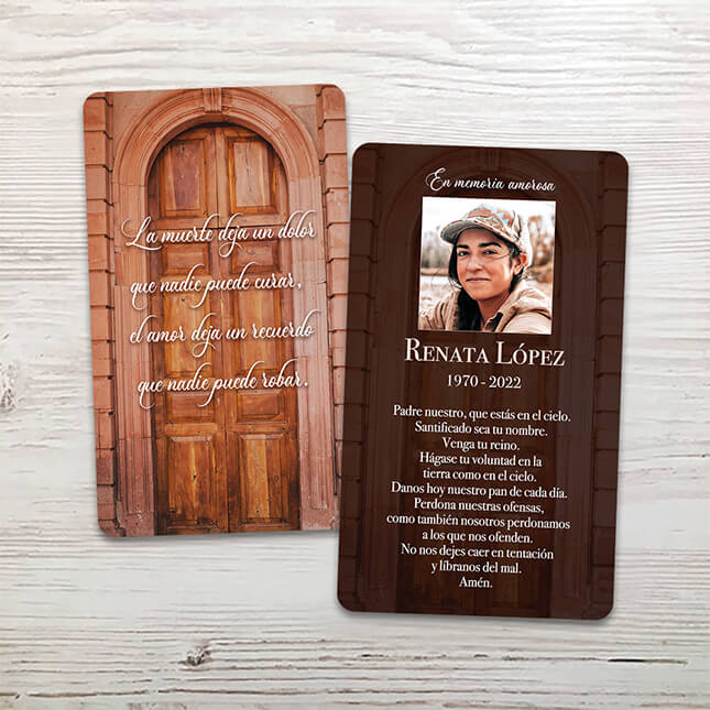 Show details for Door Spanish Memorial Card