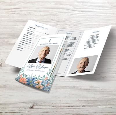Show details for Multi Floral Religious Trifold Program