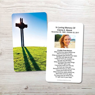 Show details for Celtic Cross Hill Memorial Card