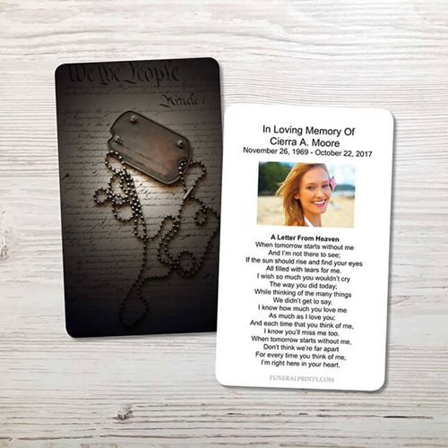 Show details for Dog Tags Memorial Card