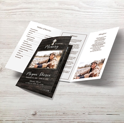 Show details for Rustic Religious Trifold Program