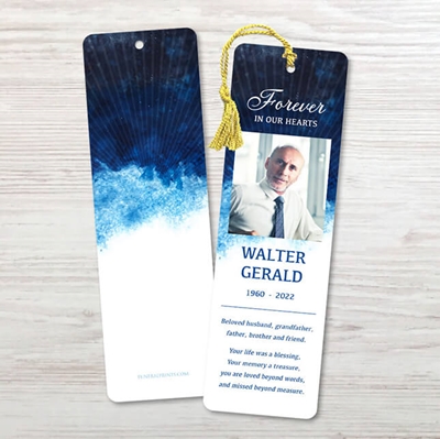 Show details for Blue Watercolor Memorial Package