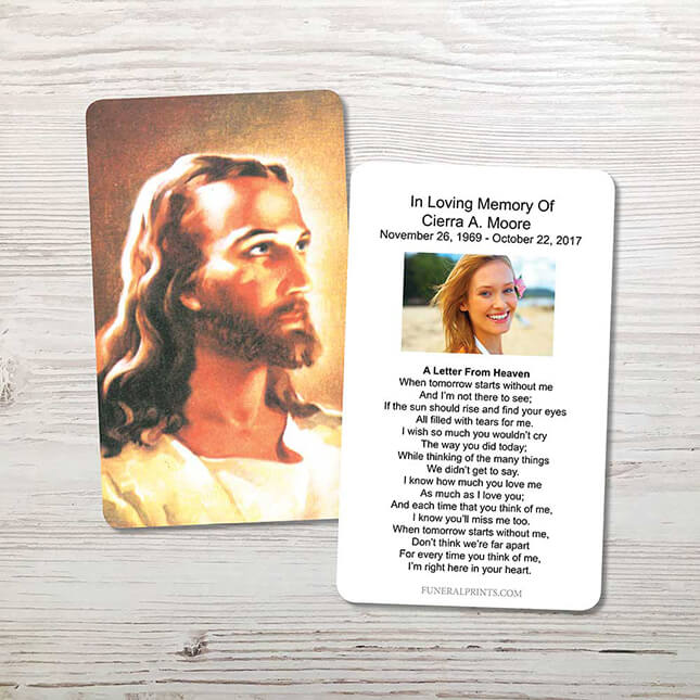 Show details for Jesus 2 Memorial Card