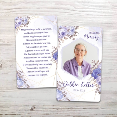Show details for Purple Gold Floral Memorial Package