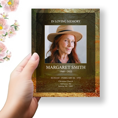 Show details for Fall Scenery Funeral Program