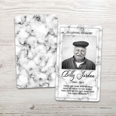 Show details for White Marble Memorial Package