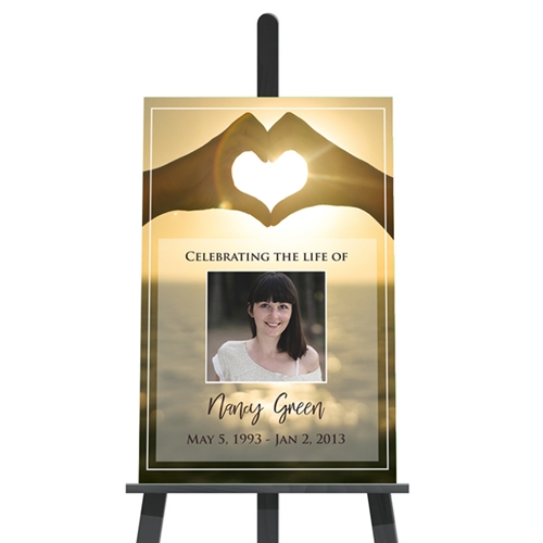 Show details for Heart Hands Memorial Poster
