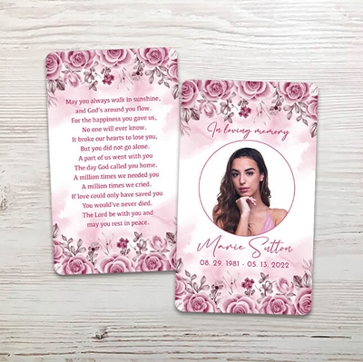 Show details for Pink Floral Border Memorial Package