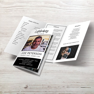 Show details for Contemporary Black Trifold Program