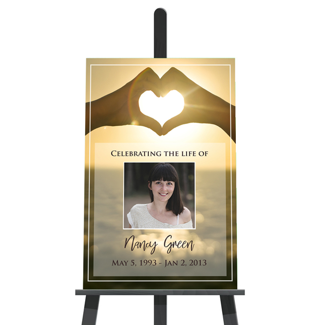 Show details for Heart Hands Memorial Poster